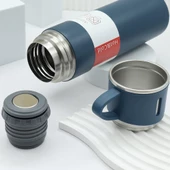 Paslanmaz Çelik 304 Çelik Termos Bardaklı Sıcak Soğuk Muhafazalı Kaliteli Sızdırmaz Mug FLYON-527 - 5