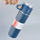 Paslanmaz Çelik 304 Çelik Termos Bardaklı Sıcak Soğuk Muhafazalı Kaliteli Sızdırmaz Mug FLYON-527 - 7