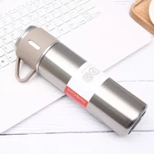 Paslanmaz Çelik 304 Çelik Termos Bardaklı Sıcak Soğuk Muhafazalı Kaliteli Sızdırmaz Mug FLYON-527 - 1
