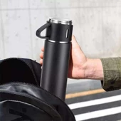 Paslanmaz Çelik 304 Çelik Termos Bardaklı Sıcak Soğuk Muhafazalı Kaliteli Sızdırmaz Mug FLYON-527 - 4