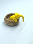 3D Hareketli Oyuncak Fil & Dekor - Sarı - 5
