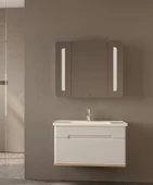 Mılano 80 Cm Beyaz Banyo Dolap Takımı - 1