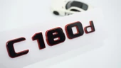 DK Tuning C 180d Bagaj Kırmızı Siyah ABS Yazı Logo Benz İle Uyumlu - 1