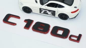 DK Tuning C 180d Bagaj Kırmızı Siyah ABS Yazı Logo Benz İle Uyumlu - 4