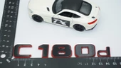 DK Tuning C 180d Bagaj Kırmızı Siyah ABS Yazı Logo Benz İle Uyumlu - 2