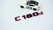 DK Tuning C 180d Bagaj Kırmızı Siyah ABS Yazı Logo Benz İle Uyumlu - 3