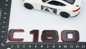 DK Tuning C 180 Bagaj Kırmızı Siyah ABS Yazı Logo Benz İle Uyumlu - 2
