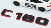 DK Tuning C 180 Bagaj Kırmızı Siyah ABS Yazı Logo Benz İle Uyumlu - 4