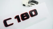 DK Tuning C 180 Bagaj Kırmızı Siyah ABS Yazı Logo Benz İle Uyumlu - 1