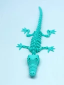 3D Hareketli İskelet Timsah Figürlü Oyuncak - Turkuaz thumbnail 3