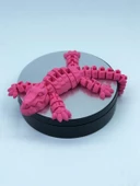 3D Hareketli Timsah Figürlü Oyuncak & Masa Dekoru - Pembe - 2