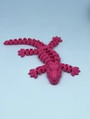 3D Hareketli Timsah Figürlü Oyuncak & Masa Dekoru - Pembe - 3