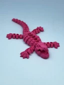 3D Hareketli Timsah Figürlü Oyuncak & Masa Dekoru - Pembe - 4