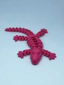 3D Hareketli Timsah Figürlü Oyuncak & Masa Dekoru - Pembe - 1