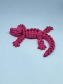 3D Hareketli Timsah Figürlü Oyuncak & Masa Dekoru - Pembe - 6