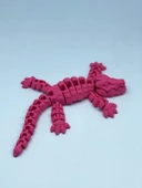 3D Hareketli Timsah Figürlü Oyuncak & Masa Dekoru - Pembe - 7