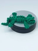 3D Hareketli Timsah Figürlü Oyuncak & Masa Dekoru -Yeşil thumbnail 5