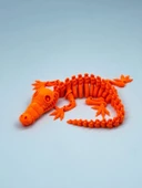 3D Hareketli İskelet Timsah Figürlü Oyuncak - Turuncu - 5