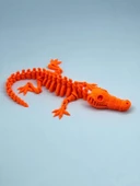 3D Hareketli İskelet Timsah Figürlü Oyuncak - Turuncu - 1