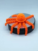 3D Hareketli Deniz Anası Oyuncak & Masa Dekoru -Turuncu thumbnail 7