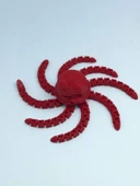 3D Hareketli Sevimli Deniz Anası Oyuncak & Masa Dekoru -Kırmızı thumbnail 5