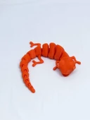 3D Hareketli Bukalemun Figürlü Oyuncak - Koyu Turuncu thumbnail 4