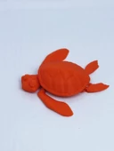 3D Hareketli Kaplumbağa Figürlü Oyuncak - Turuncu thumbnail 2