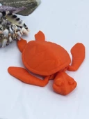 3D Hareketli Kaplumbağa Figürlü Oyuncak - Turuncu thumbnail 1