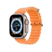 ScHitec GS8 Ultra Android İos HarmonyOs Uyumlu 3 Kordonlu Akıllı Saat Turuncu thumbnail 1