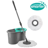 SMARTER OTOMATİK TEMİZLİK SETİ VE MİKROFİBER YEDEK MOP PASPAS - 1