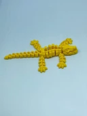 3D Hareketli Timsah Figürlü Oyuncak & Masa Dekoru - Sarı thumbnail 3