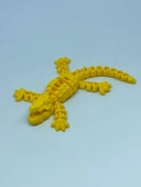 3D Hareketli Timsah Figürlü Oyuncak & Masa Dekoru - Sarı thumbnail 1