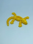 3D Hareketli Timsah Figürlü Oyuncak & Masa Dekoru - Sarı thumbnail 4