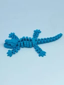 3D Hareketli Timsah Figürlü Oyuncak & Masa Dekoru -Mavi thumbnail 5