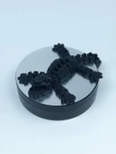 3D Hareketli Timsah Figürlü Oyuncak & Masa Dekoru - Siyah - 4