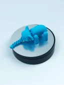 3D Hareketli Oyuncak Fil & Dekor - Mavi - 6