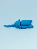 3D Hareketli Oyuncak Fil & Dekor - Mavi - 4