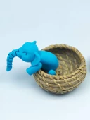 3D Hareketli Oyuncak Fil & Dekor - Mavi - 2
