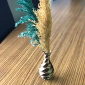Modern Mini Vazo 15cm Altın Kahve - 2