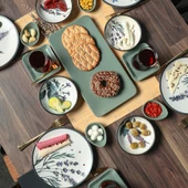 Keramika Keraart Çiçek Bahçesi Kahvaltı Takımı 21 Parça 4 Kişilik - 18939-40-42-43 - 6