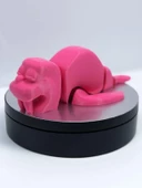 3D Hareketli Deniz Aygırı / Mors Figürlü Oyuncak - Pembe - 2