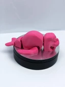 3D Hareketli Deniz Aygırı / Mors Figürlü Oyuncak - Pembe - 4