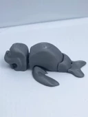 3D Hareketli Deniz Aygırı / Mors Figürlü Oyuncak - Gri thumbnail 2
