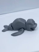 3D Hareketli Deniz Aygırı / Mors Figürlü Oyuncak - Gri thumbnail 4