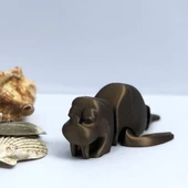 3D Hareketli Deniz Aygırı / Mors Figürlü Oyuncak - Altın Kahve - 7