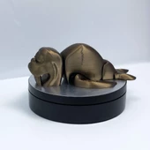 3D Hareketli Deniz Aygırı / Mors Figürlü Oyuncak - Altın Kahve - 3
