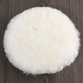 Pasta Cila Polisaj Süngeri 115 mm Cırt Tabanlı Kuzu Postu Yünü Pedi Keçesi Parlatma (3 ADET) - 4
