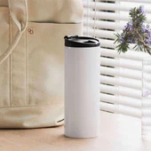 KİŞİYE ÖZEL BASKILI Elde Kolay Tutma  Paslanmaz Sızdırmaz  Çift Katmanlı Metal Termos 500 Ml FLYON - 3
