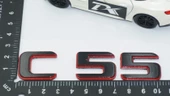 DK Tuning C 55 Bagaj Kırmızı Siyah ABS Yazı Logo Benz İle Uyumlu thumbnail 2