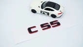 DK Tuning C 55 Bagaj Kırmızı Siyah ABS Yazı Logo Benz İle Uyumlu thumbnail 3